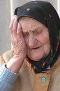 Elderly Ukrainian Woman in Distress